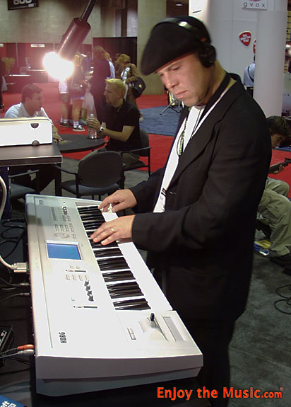 Thomas Dolby playing the keyboard
