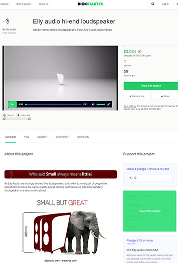 Elly Audio Loudspeakes Kickstarter