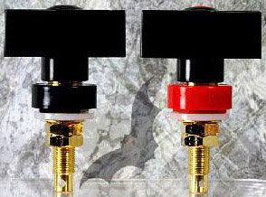 iQ Audio M300 Monoblock Power Amplifier Speaker Binding Posts