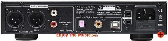 Parasound Zdac v.2 DAC And Headphone Amplifier